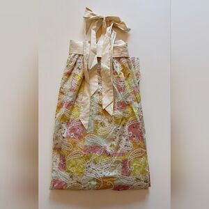 Patchwork Maxi Dress with Cream Accents